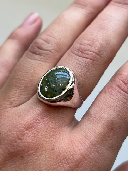 OCEAN JASPER signet | N